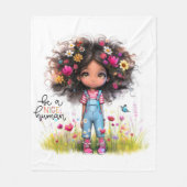 Eigenzinnig meisje Leuk mens Fleece Deken (Voorkant)