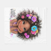 Eigenzinnig Meisje Straalt Positiviteit Fleece Dek (Voorkant (Horizontaal))