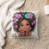 Eigenzinnig meisje straalt positiviteit Sierkussen (Deken)