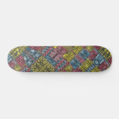 Eigenzinnig-modern Bauhaus geometrisch patroon Persoonlijk Skateboard (Horizontaal)