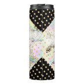 eigenzinnig modern patroon wrap polka dot veelkleu thermosbeker (Achterkant)