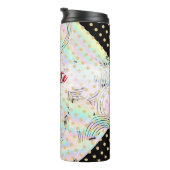 eigenzinnig modern patroon wrap polka dot veelkleu thermosbeker (Geroteerd rechts)