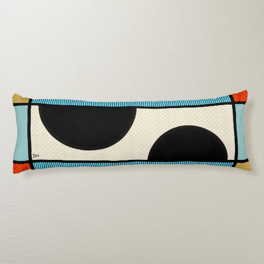 Eigenzinnig Mondriaan Skelet - Heeft niets te Draa Lichaamskussen (Achterkant)