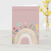 Eigenzinnig & Mooi "Er komt een baby" Kaart (Gele Bloem)