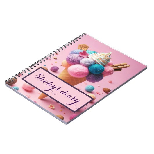 eigenzinnig notitieboek van roomijs (Linkerzijde)