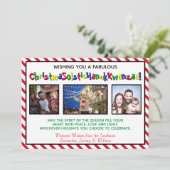 Eigenzinnig Plezier Drie Foto's Inclusief Whimsisc Feestdagenkaart (Staand voorkant)