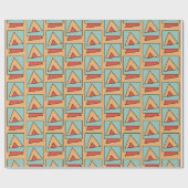 Eigenzinnig  retro-patroon cadeaupapier (Vlak)