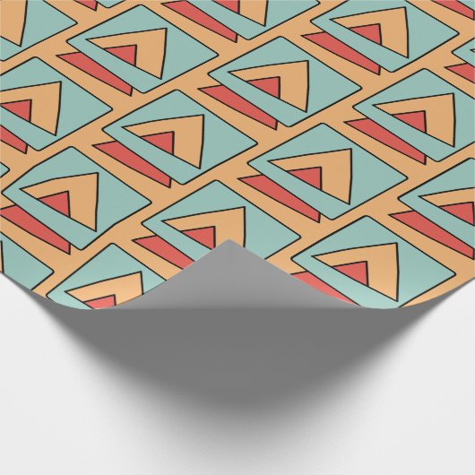 Eigenzinnig  retro-patroon cadeaupapier (Hoek)