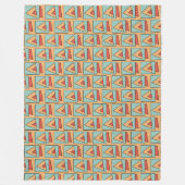 Eigenzinnig retro-patroon fleece deken (Voorkant)