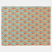 Eigenzinnig retro-patroon fleece deken (Voorkant (Horizontaal))