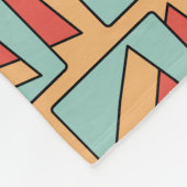 Eigenzinnig retro-patroon fleece deken (Hoek)