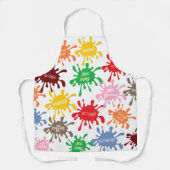 Eigenzinnig voedsel morst kleurrijk patroon schort (Voorkant)