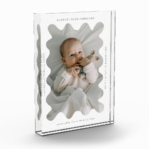 Eigenzinnig Wavy Lijst Pasgeboren Keepsake White Fotoblokken