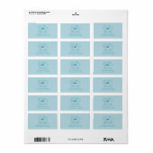 Eigenzinnige Afstuderen iconen blauw retouradres Etiket (Full Sheet)