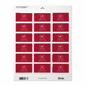 Eigenzinnige Afstuderen Icons Rood Retouradres Etiket (Full Sheet)
