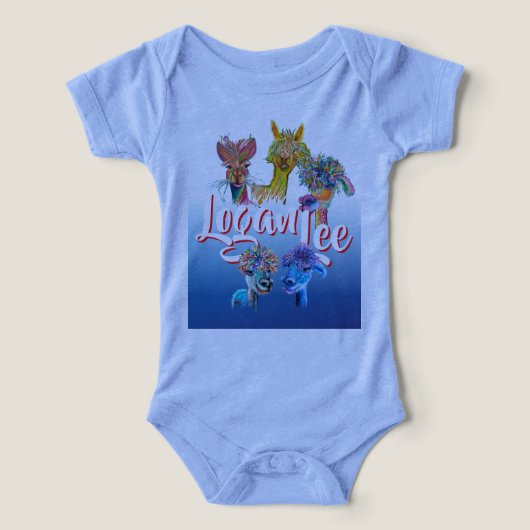 Eigenzinnige Alpaca baby topjes 25R (Design voorkant)