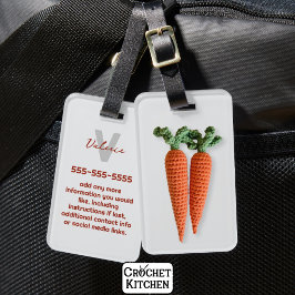 Eigenzinnige Amigurumi Minimalistische Haakwortele Bagagelabel