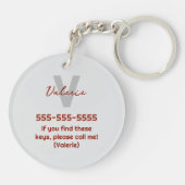 Eigenzinnige Amigurumi Minimalistische Haakwortele Sleutelhanger (Achterkant)