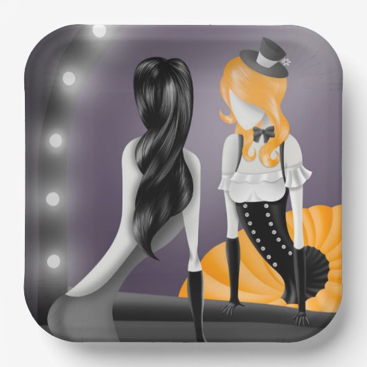 Eigenzinnige Ballerina & Dancer-reflectie Papieren Bordje (Voorkant)