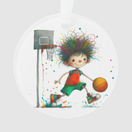 Eigenzinnige basketbal. Team. Vrienden. Familie Ornament