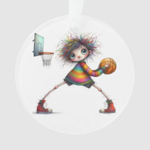 Eigenzinnige basketbal. Team. Vrienden. Familie Ornament