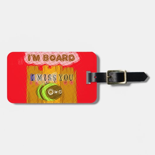 Eigenzinnige Bee Art Print Bagagelabel (Voorkant horizontaal)