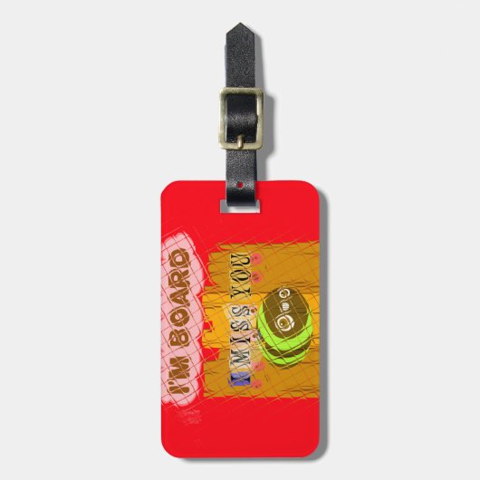 Eigenzinnige Bee Art Print Bagagelabel (Voorkant verticaal)