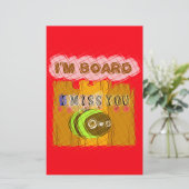 Eigenzinnige Bee Art Print Briefpapier (Staand voorkant)