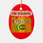 Eigenzinnige Bee Art Print Keramisch Ornament (Voorkant)