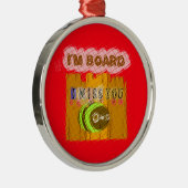 Eigenzinnige Bee Art Print Metalen Ornament (Rechts)