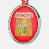 Eigenzinnige Bee Art Print Metalen Ornament (Links)