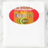Eigenzinnige Bee Art Print Ovale Sticker (Tas)