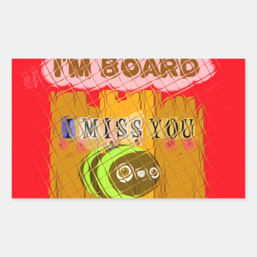 Eigenzinnige Bee Art Print Rechthoekige Sticker (Voorkant)