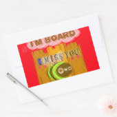 Eigenzinnige Bee Art Print Rechthoekige Sticker (Envelop)