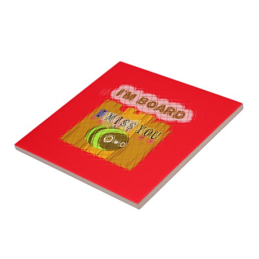 Eigenzinnige Bee Art Print Tegeltje (Zijkant)