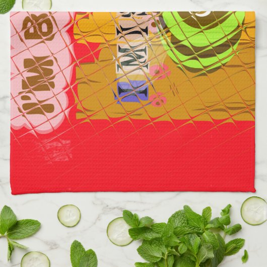 Eigenzinnige Bee Art Print Theedoek (Gevouwen)