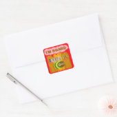 Eigenzinnige Bee Art Print Vierkante Sticker (Envelop)