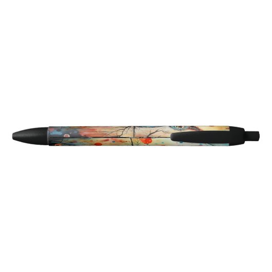 Eigenzinnige blauwe kat grillige grote ogen schrij zwarte inkt pen (Achterkant)