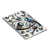 eigenzinnige blauwe vogels notitieboek (Rechterzijde)