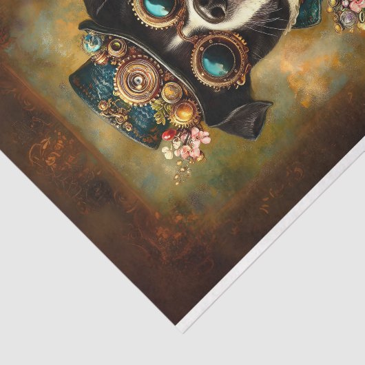 Eigenzinnige Bloemen Steampunk Bulldog AU2 Decoupa Tissuepapier (Detail)