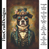 Eigenzinnige Bloemen Steampunk Bulldog AU2 Decoupa Tissuepapier