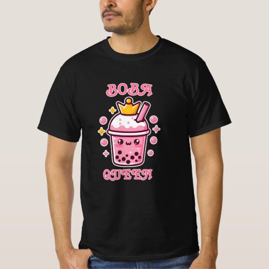 Eigenzinnige Boba Tea T-shirts voor Bubble Tea Lov (Voorkant)