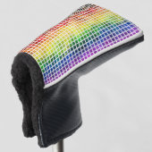 Eigenzinnige Boho Plaid Kleurrijke Gay Rainbow Pri Golfheadcover (3/4 voorkant)