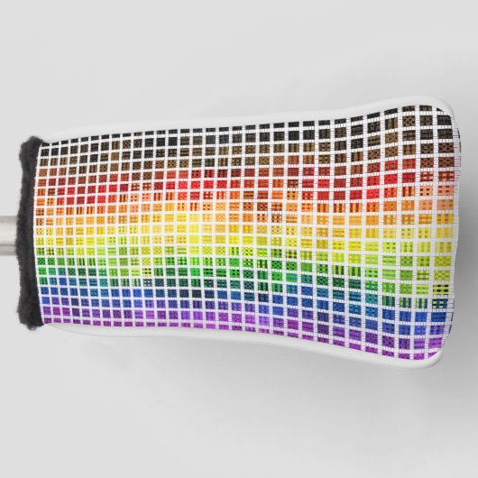 Eigenzinnige Boho Plaid Kleurrijke Gay Rainbow Pri Golfheadcover (Voorkant)