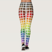 Eigenzinnige Boho Plaid Kleurrijke Gay Rainbow Pri Leggings (Achterkant)