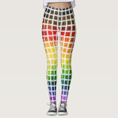 Eigenzinnige Boho Plaid Kleurrijke Gay Rainbow Pri Leggings (Voorkant)