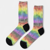 Eigenzinnige Boho Plaid Kleurrijke Gay Rainbow Pri Sokken (Links)