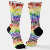 Eigenzinnige Boho Plaid Kleurrijke Gay Rainbow Pri Sokken (Gebogen)