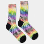 Eigenzinnige Boho Plaid Kleurrijke Gay Rainbow Pri Sokken (Rechts)