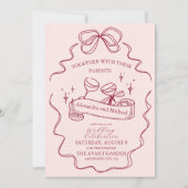 eigenzinnige boog handgeschreven bruiloft kaart (Voorkant)